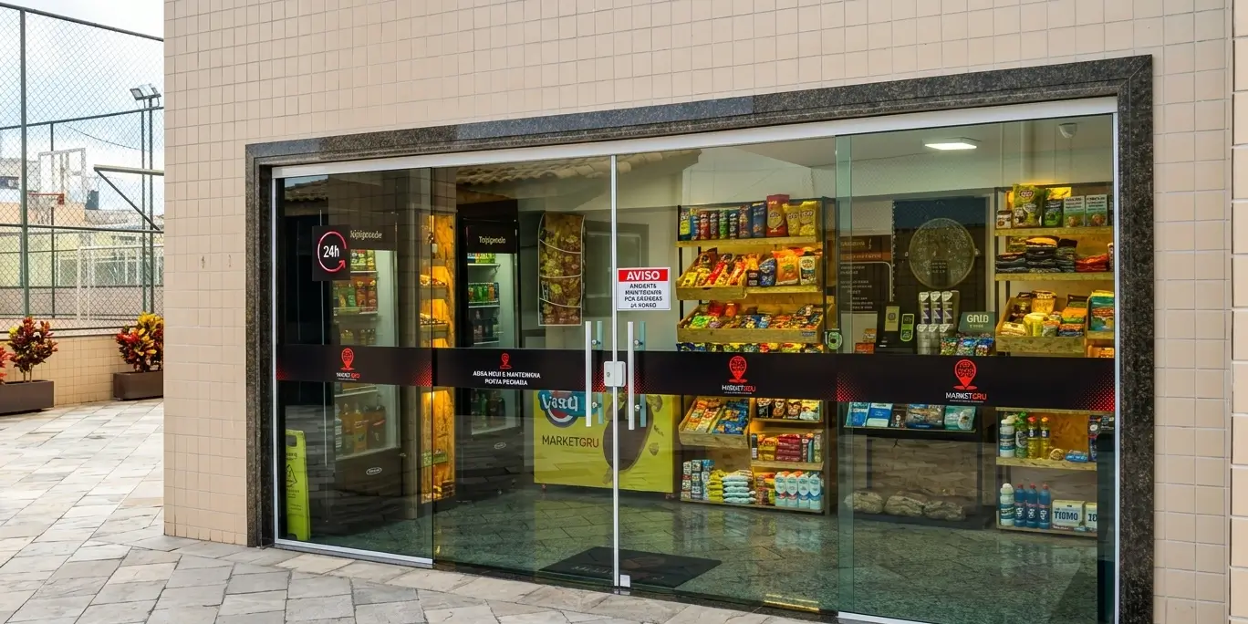 Minimercado autônomo MarketGRU no Terrazzo Condomínio Clube